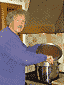 The author making chutney.