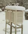 Stevenson screen in snow.