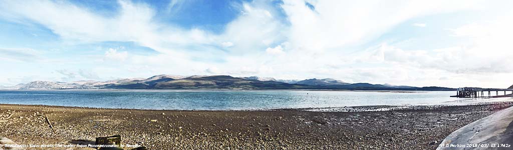 An evening view across the water at Beaumaris.