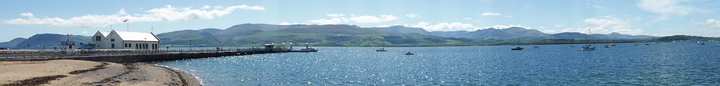 The sea was sparkling in the sunshine at Beaumaris.