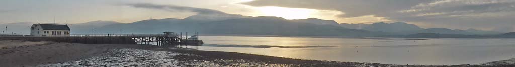 The Menai Strait at Beaumaris on a fine calm morning.