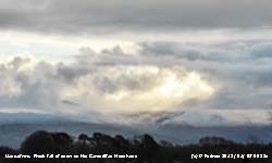 A fresh fall of snow on the Carneddau Mountains.