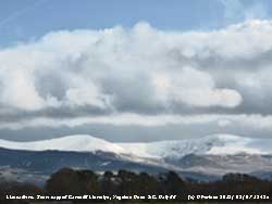 Snow capped Carnedd Llewelyn and C.Dafydd.