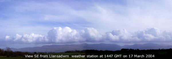 Linear stratocumulus with cirrostratus. Click to see all the other cloud photographs taken on the day.